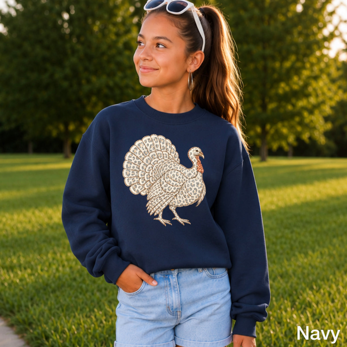 Turkey Thanksgiving Youth Crewneck Sweatshirt