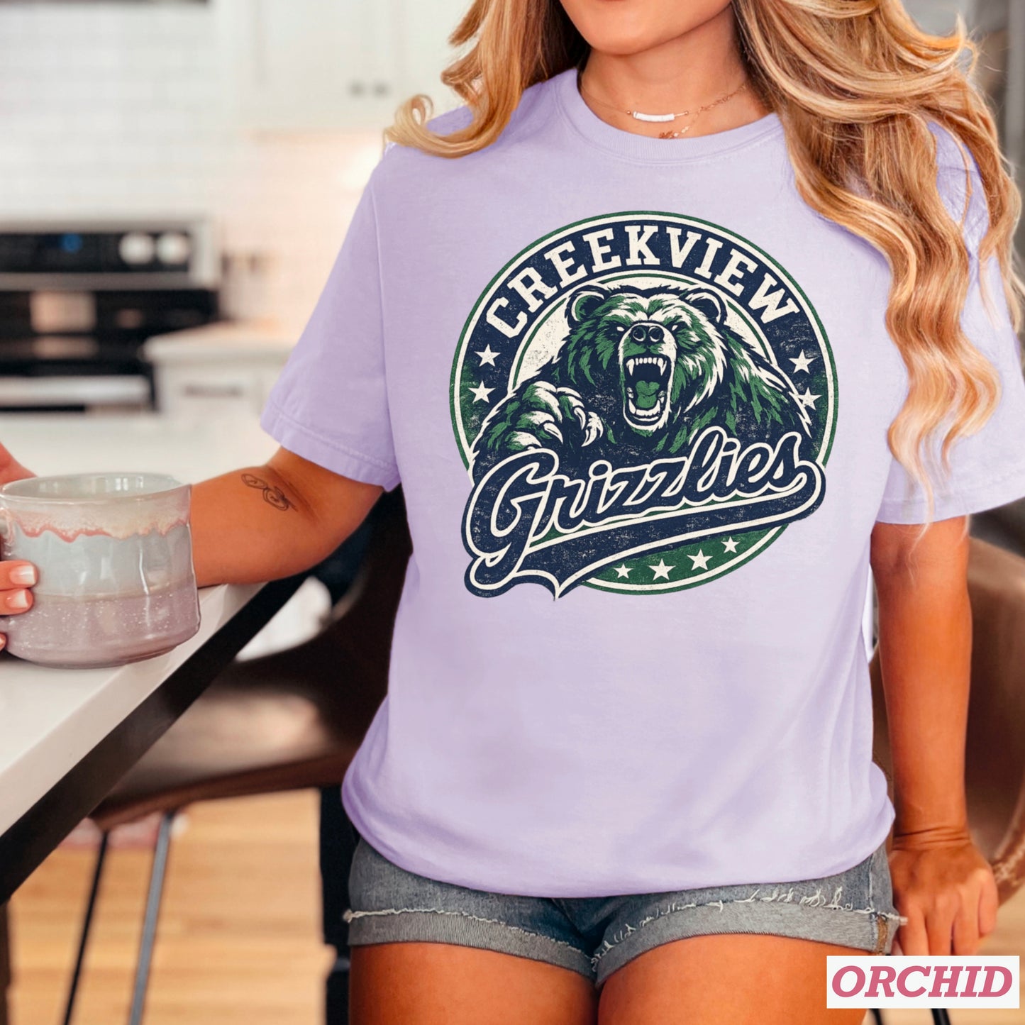 Creekview Grizzlies Comfort Color Graphic Tee
