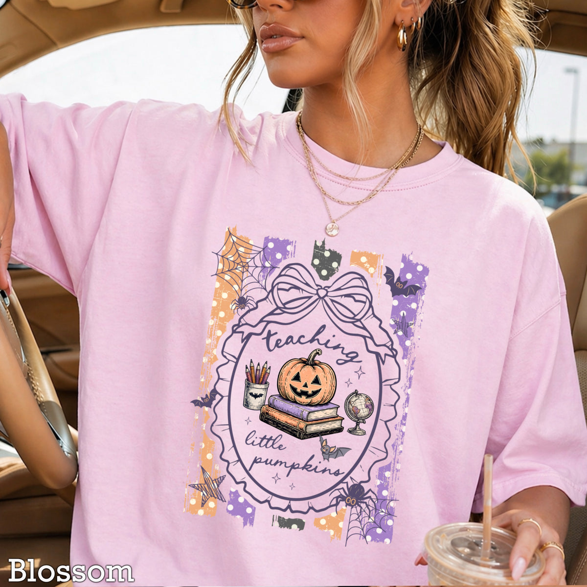 Teaching Little Pumpkins Comfort Color Graphic Tee