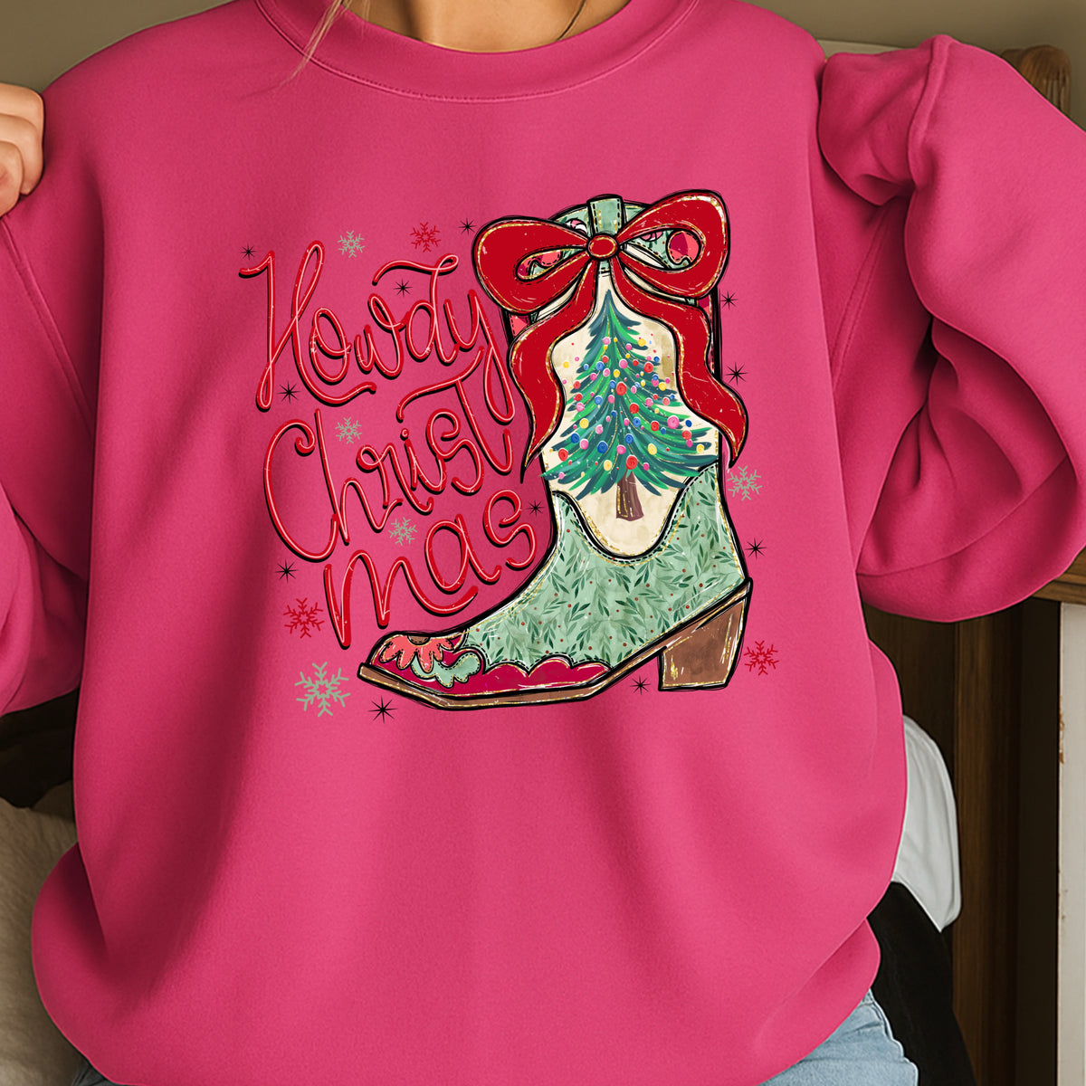Howdy Christmas Crewneck Sweatshirt