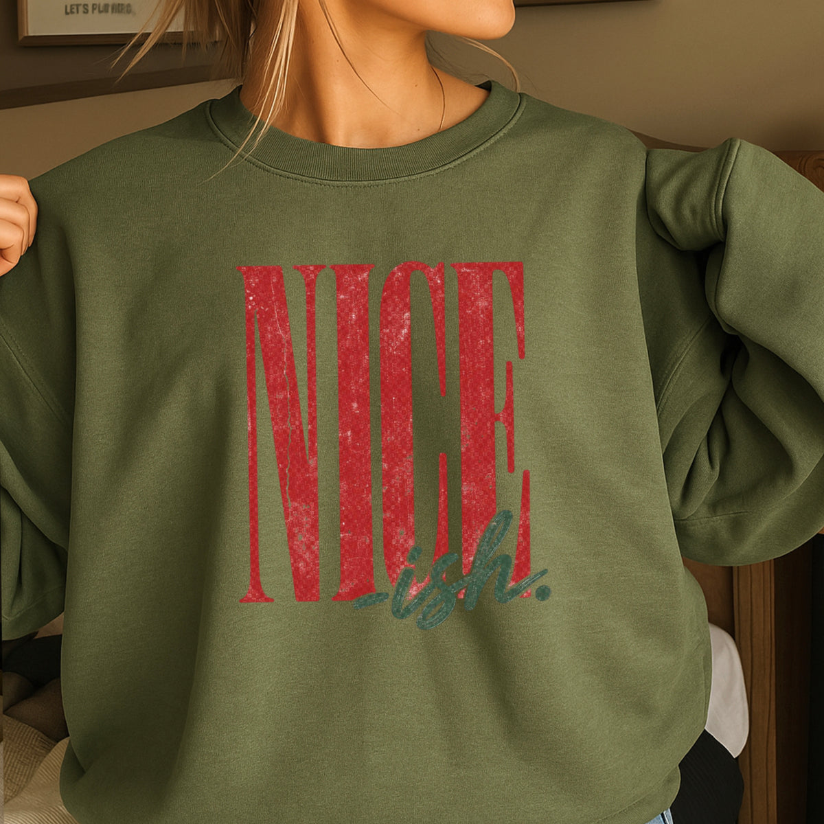Nice -ish Christmas Crewneck Sweatshirt