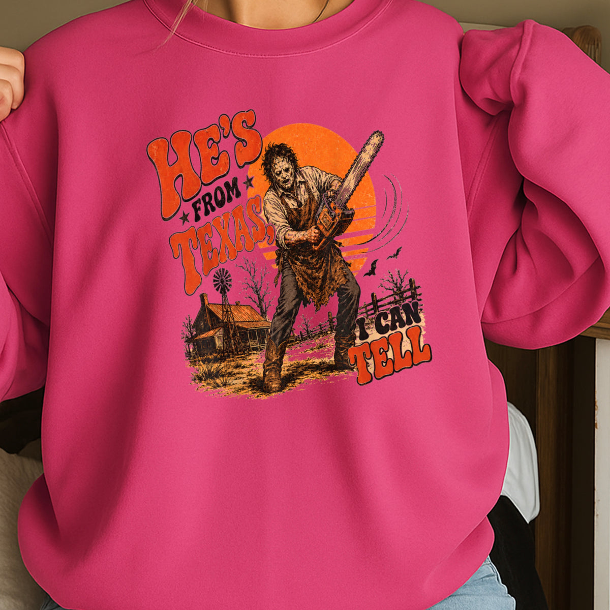 He’s From Texas Halloween Sweatshirt