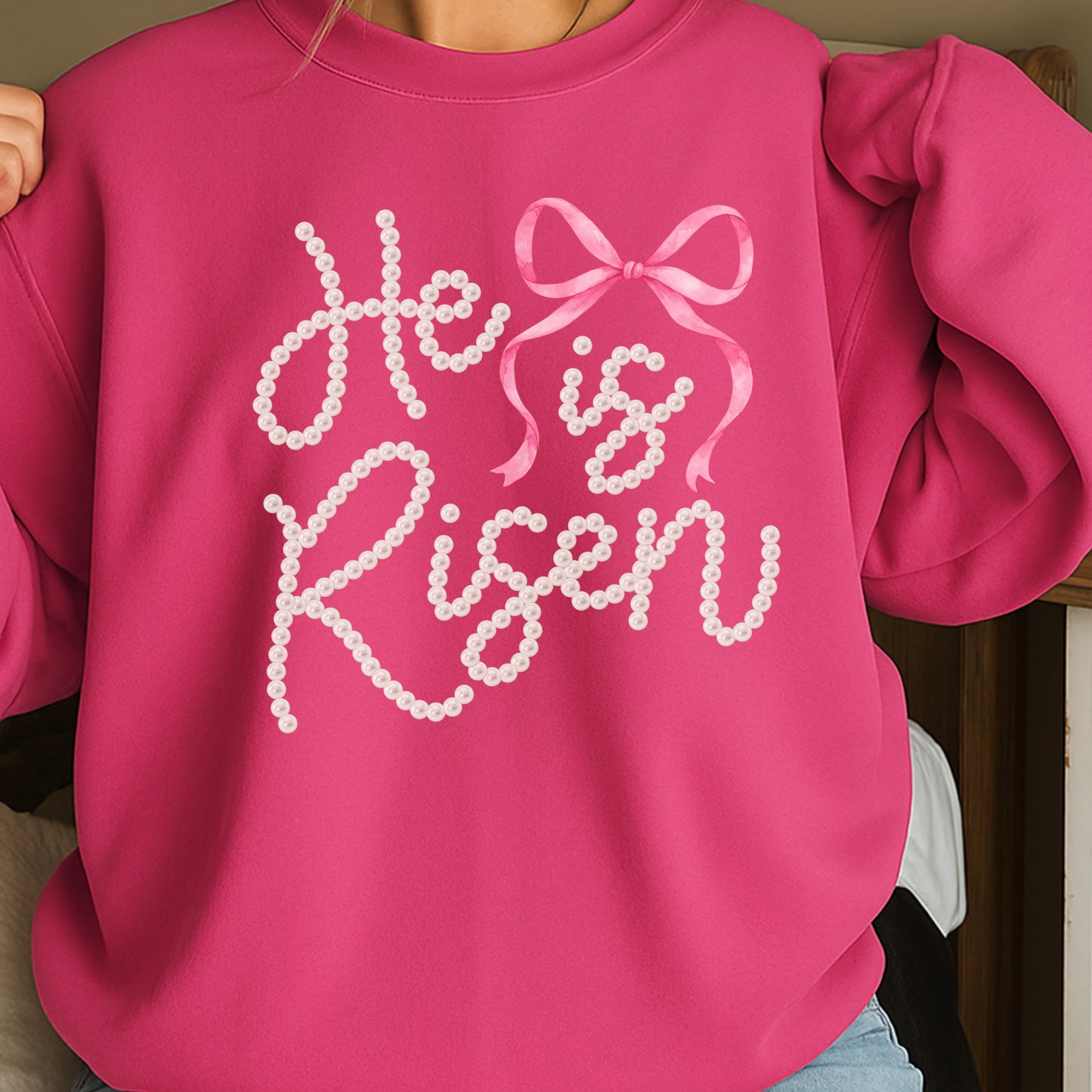 He Is Risen Easter Crewneck Sweatshirt
