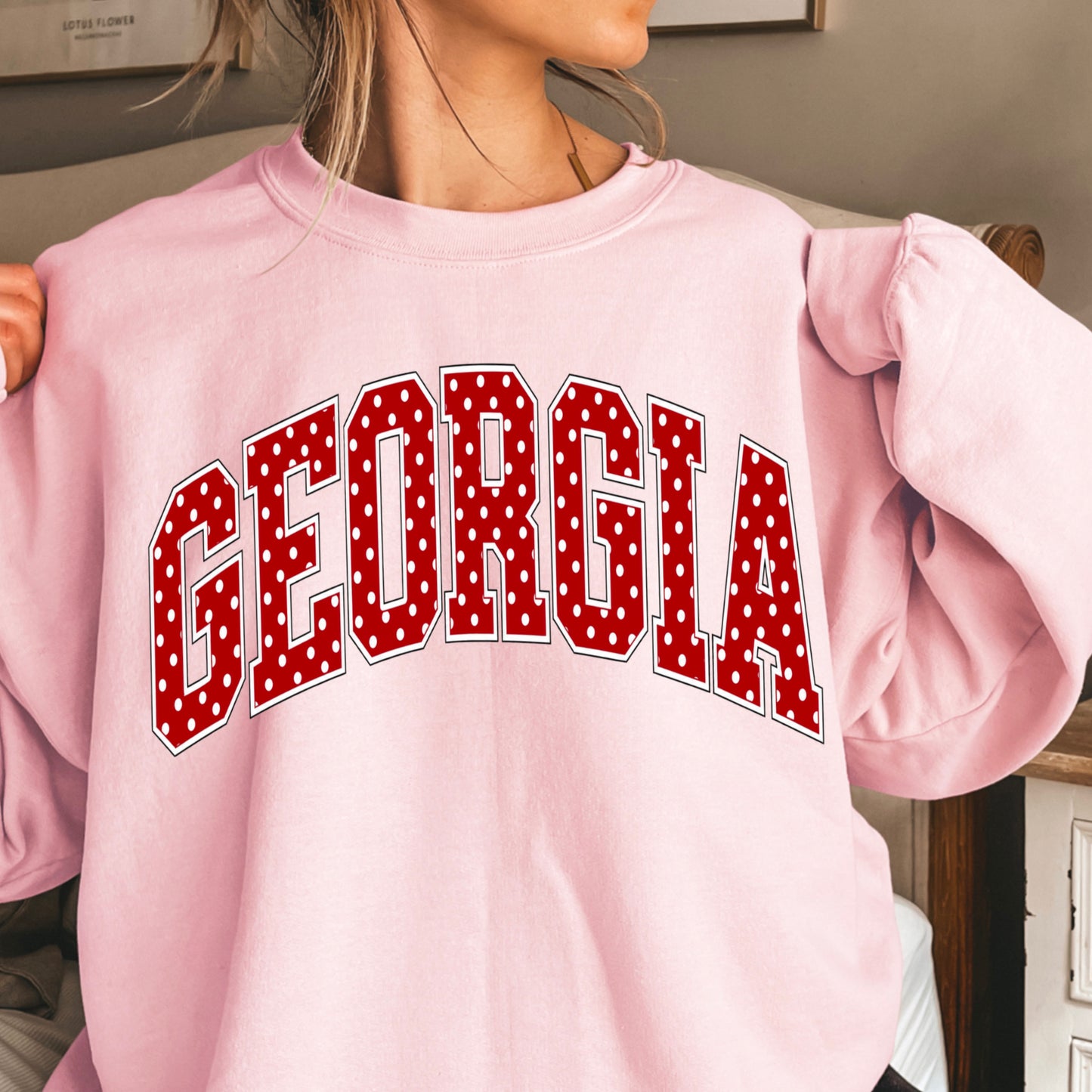Georgia Polka Dot Crewneck Sweatshirt