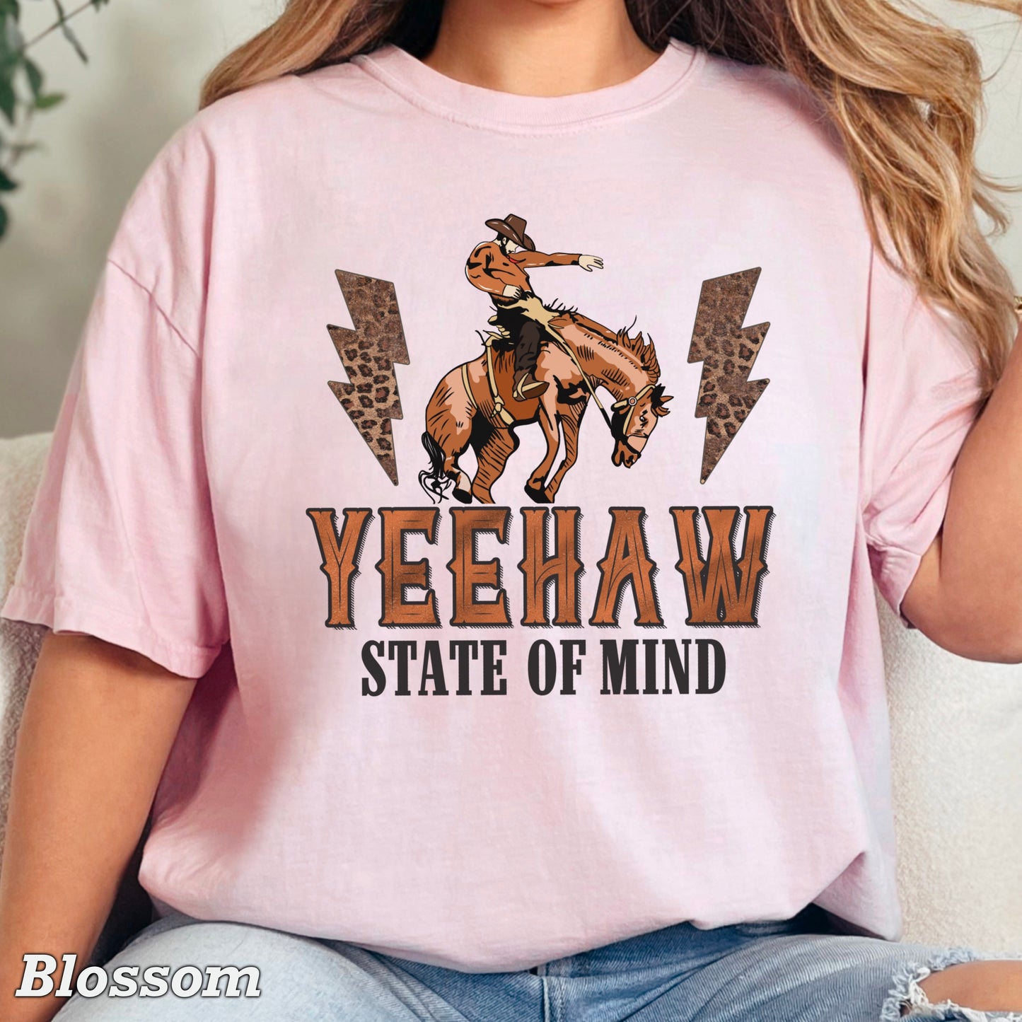 Yeehaw State Of Mind  Comfort Color Graphic Tee