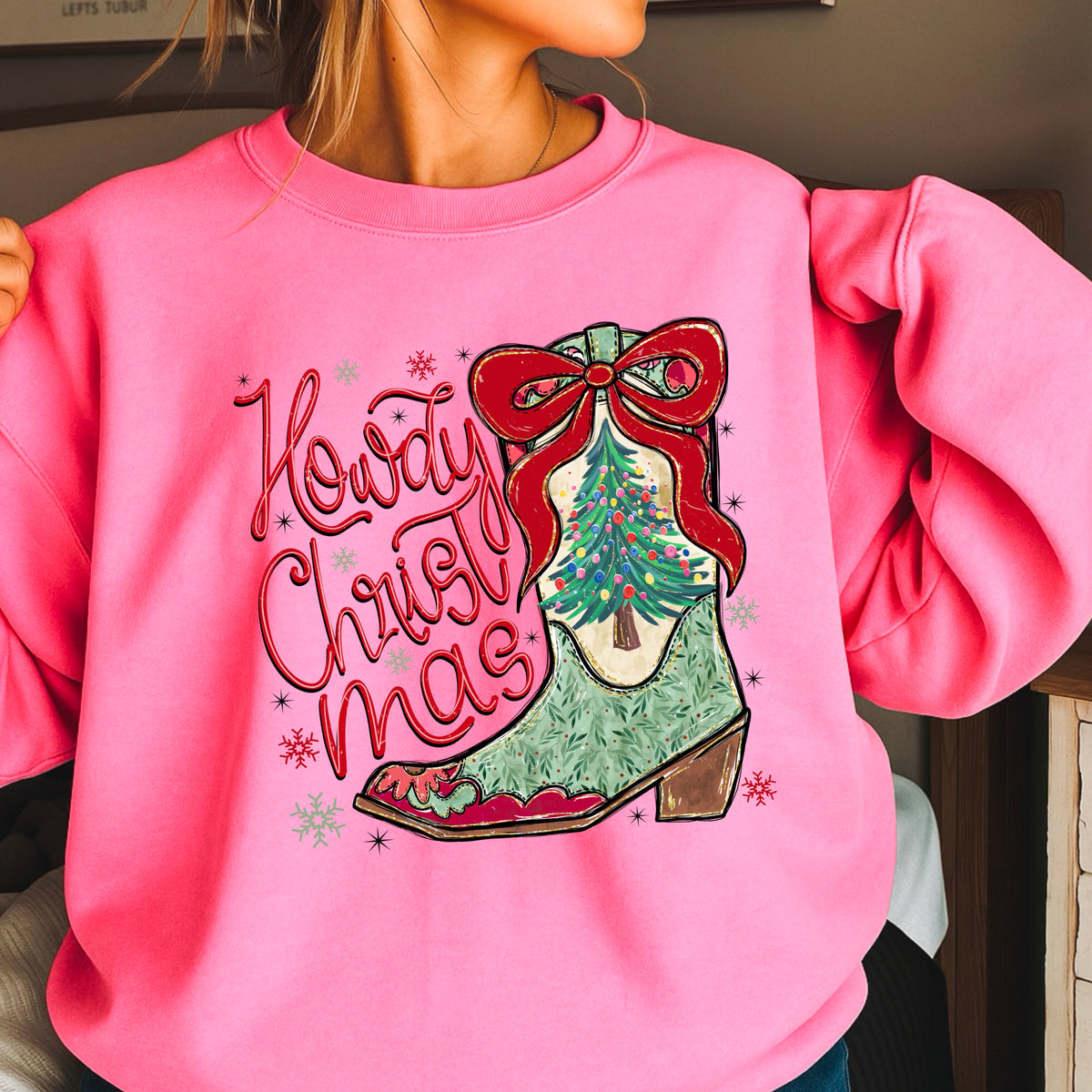 Howdy Christmas Crewneck Sweatshirt