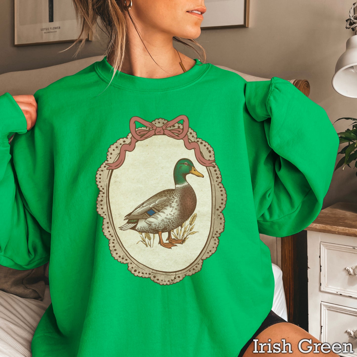 Vintage Framed Mallard Duck Crewneck Sweatshirt