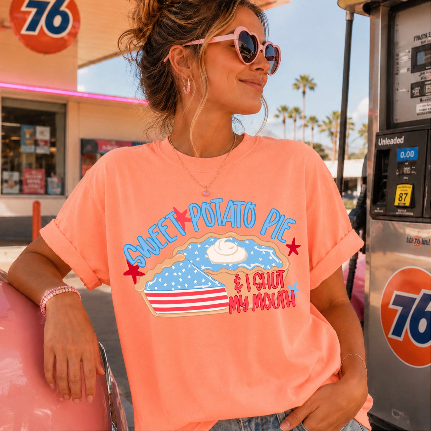 Sweet Potato Pie Patriotic Comfort Color Graphic Tee
