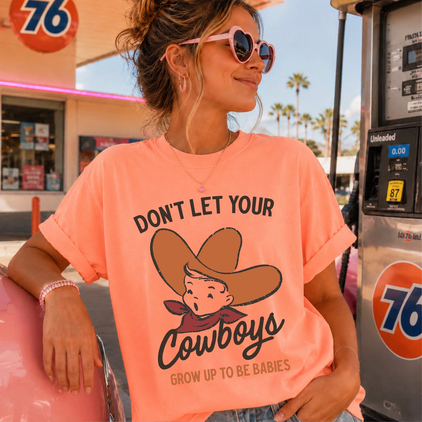 Don’t Let Your Cowboys Grow Up To Be Babies  Western Comfort Color Graphic Tee
