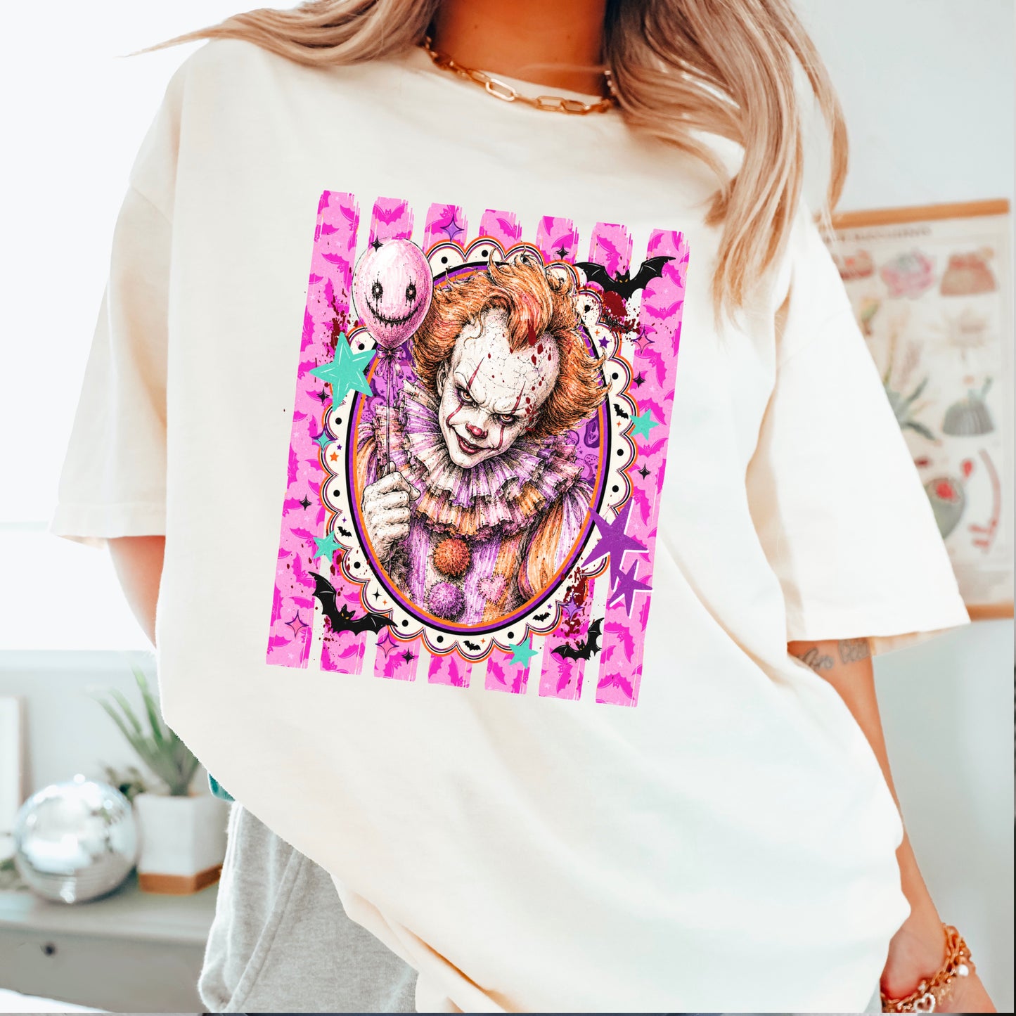 Horror Film Character Halloween Comfort Color Graphic Tee