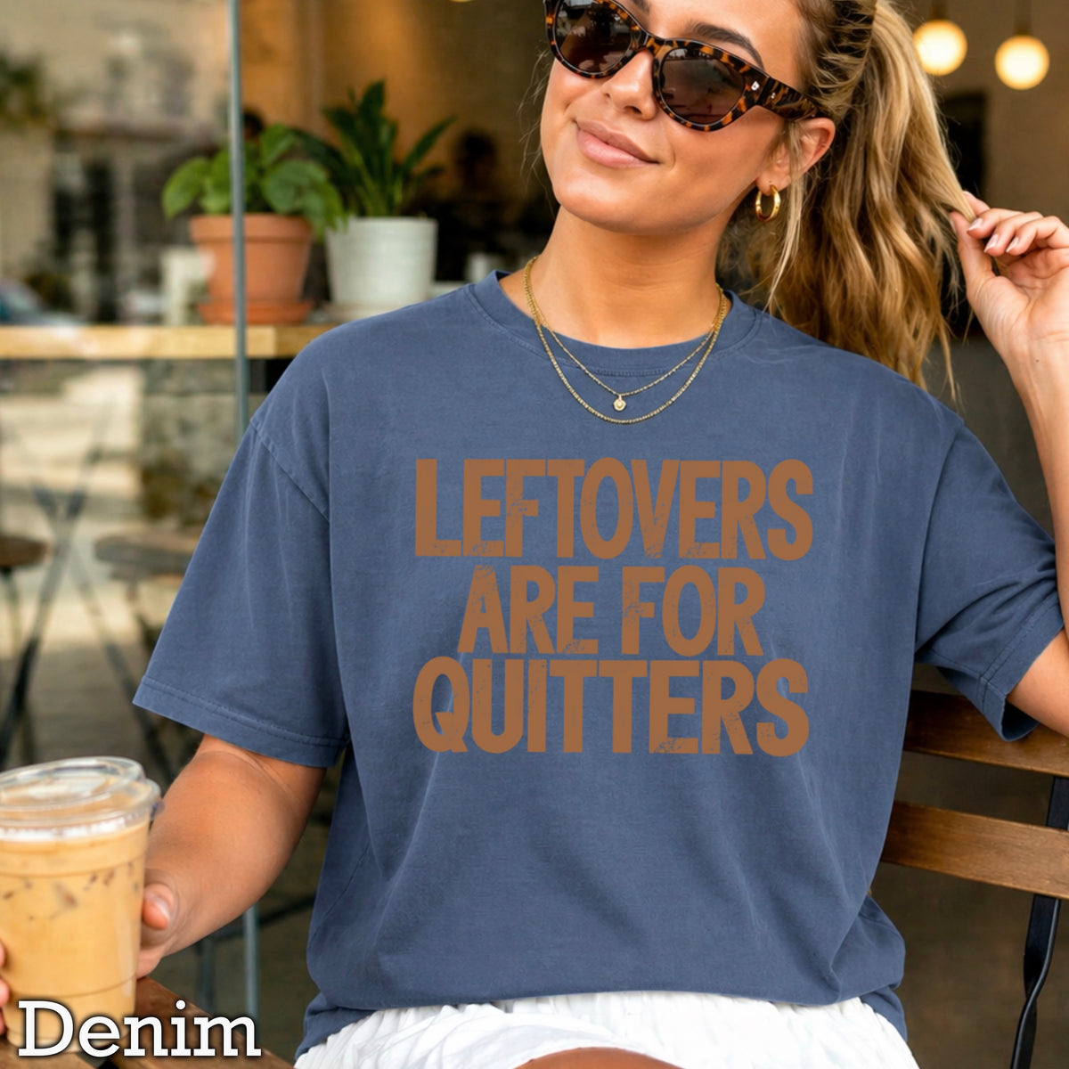 Leftovers Are For Quitters Thanksgiving Comfort Color Graphic Tee