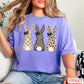 Easter Rabbit Trio Easter Comfort Color Graphic Tee