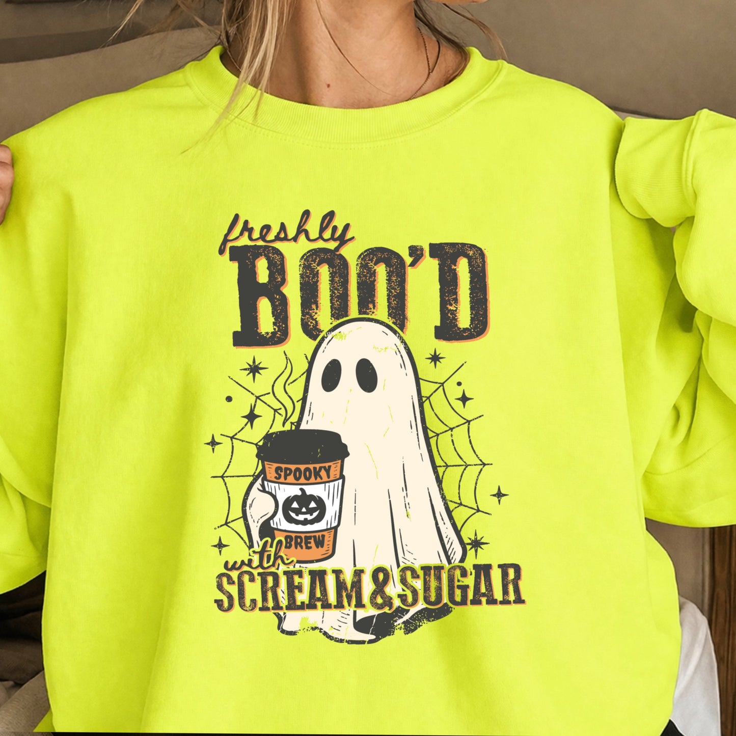 Freshly Boo’d Scream & Sugar Halloween Crewneck Sweatshirt