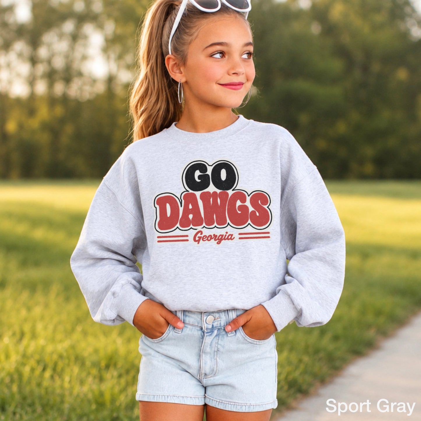 Go Red & Black Youth Crewneck Sweatshirt