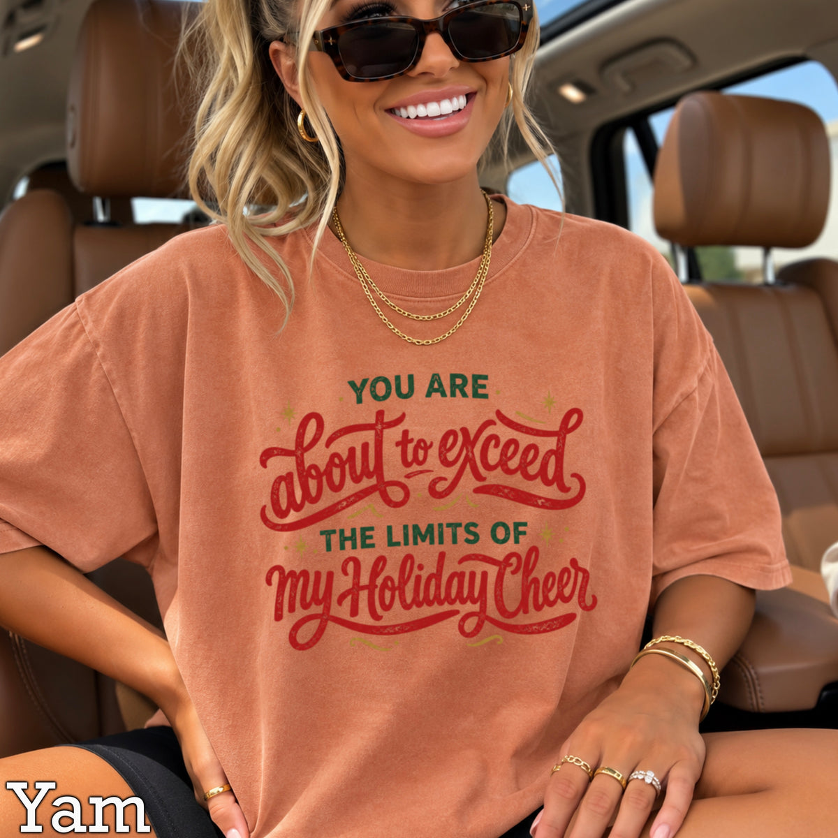 You Are About To Exceed My Holiday Cheer Limits Christmas Comfort Color Graphic Tee