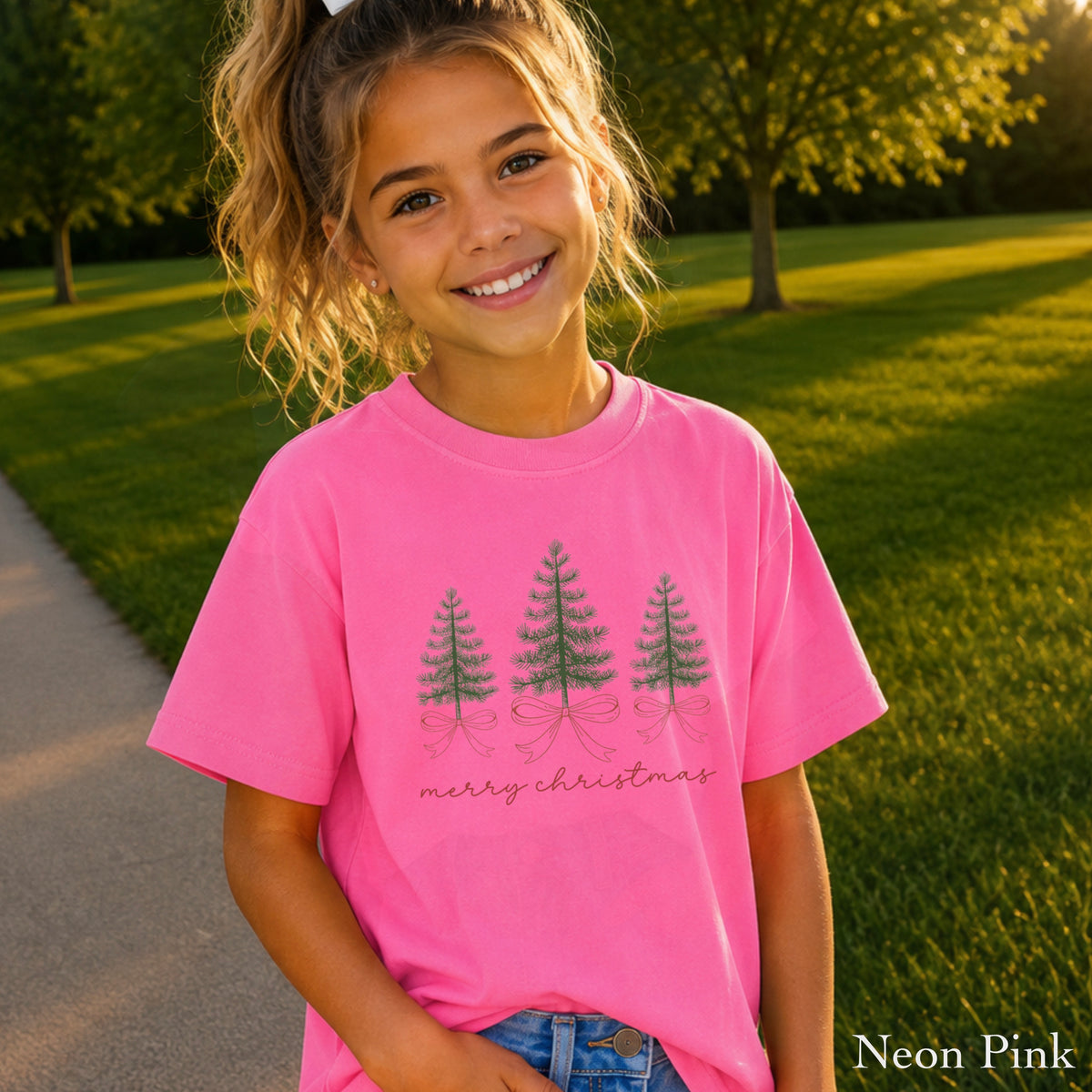 Merry Christmas Youth Comfort Color T-Shirt