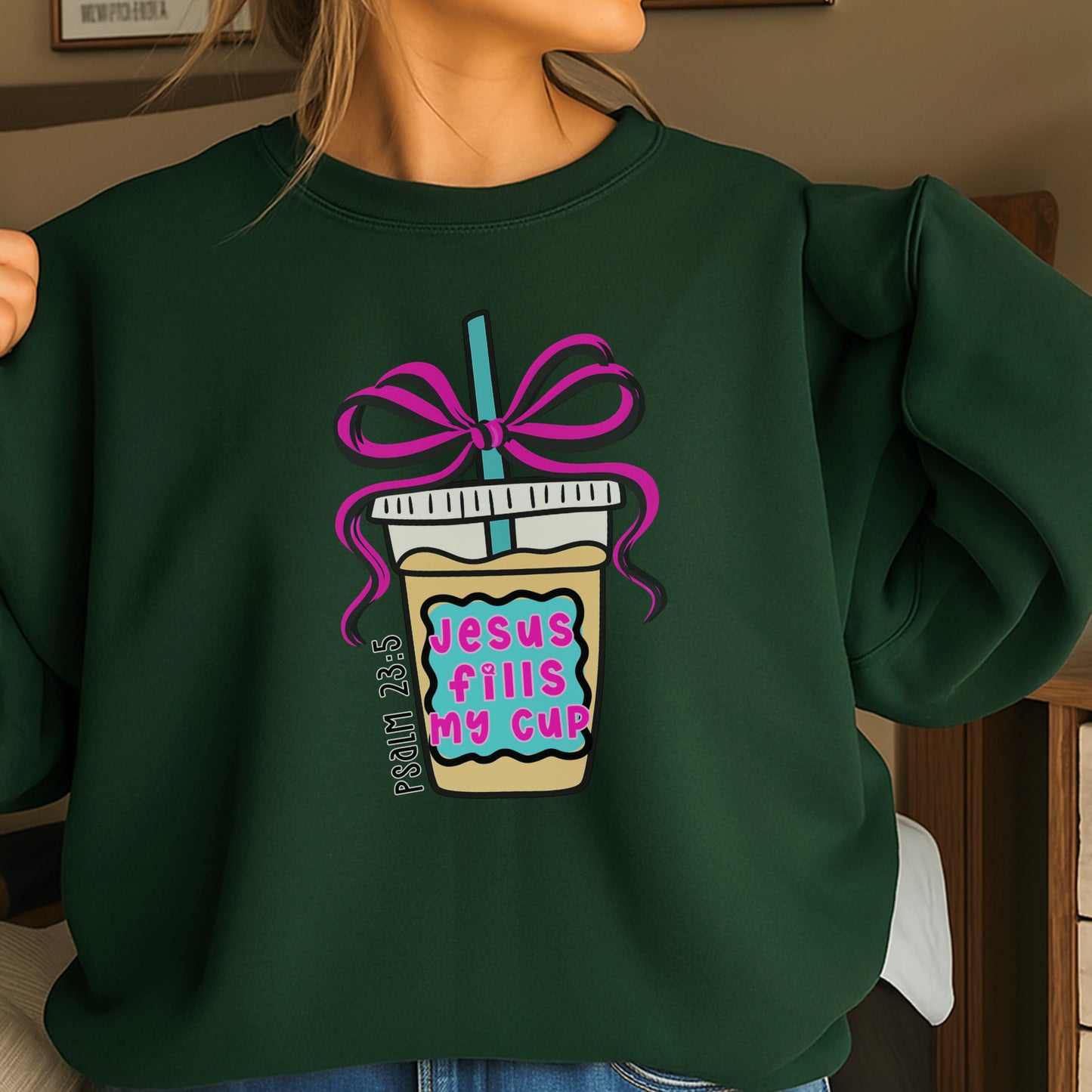 Jesus Fills Up My Cup Crewneck Sweatshirt