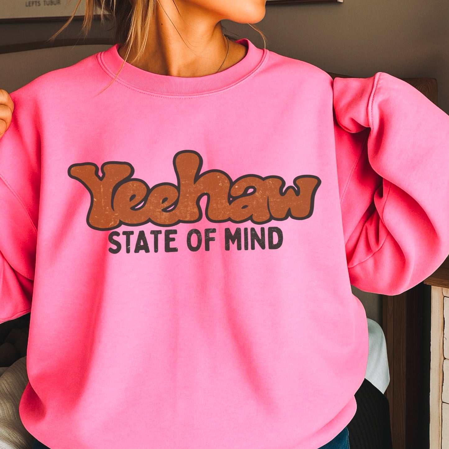 Yeehaw State Of Mind Crewneck Sweatshirt