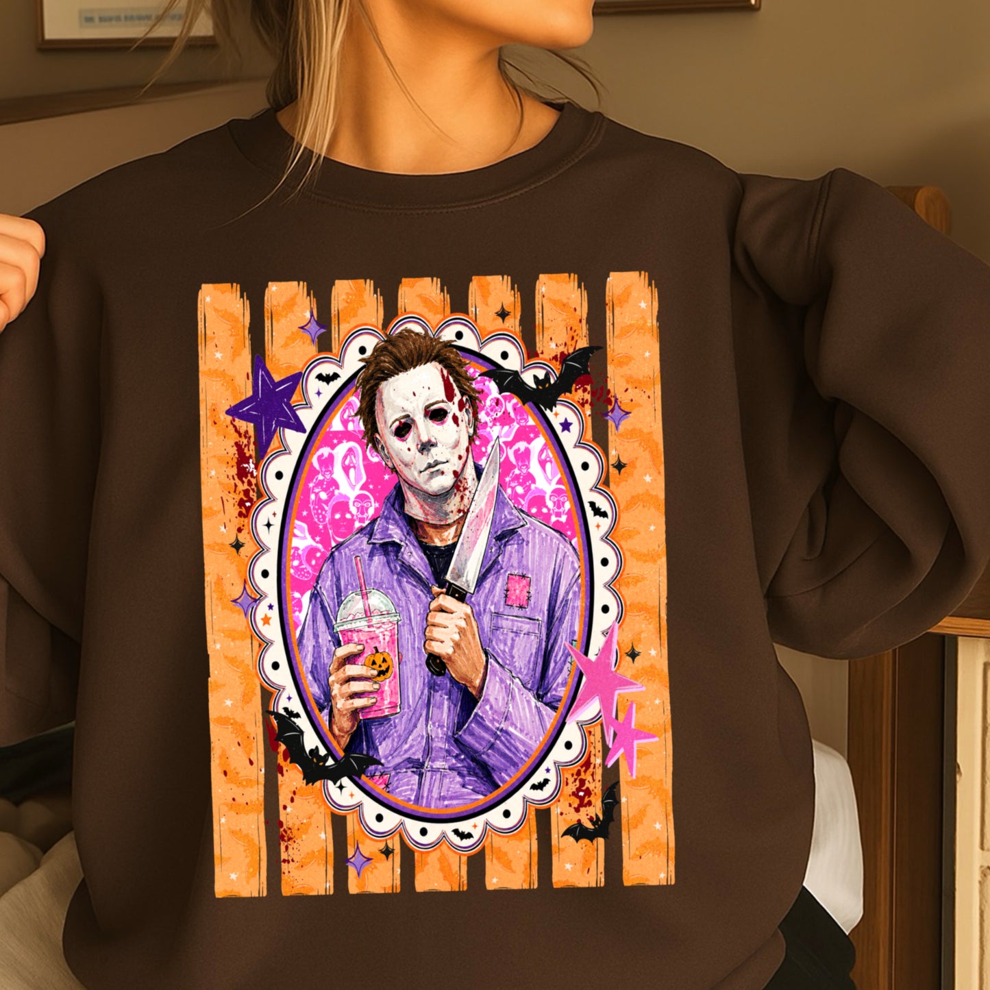 Horror Film Character Crewneck Sweatshirt