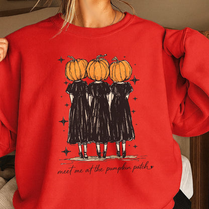 Meet Me At The Pumpkin Patch Halloween Crewneck Sweatshirt