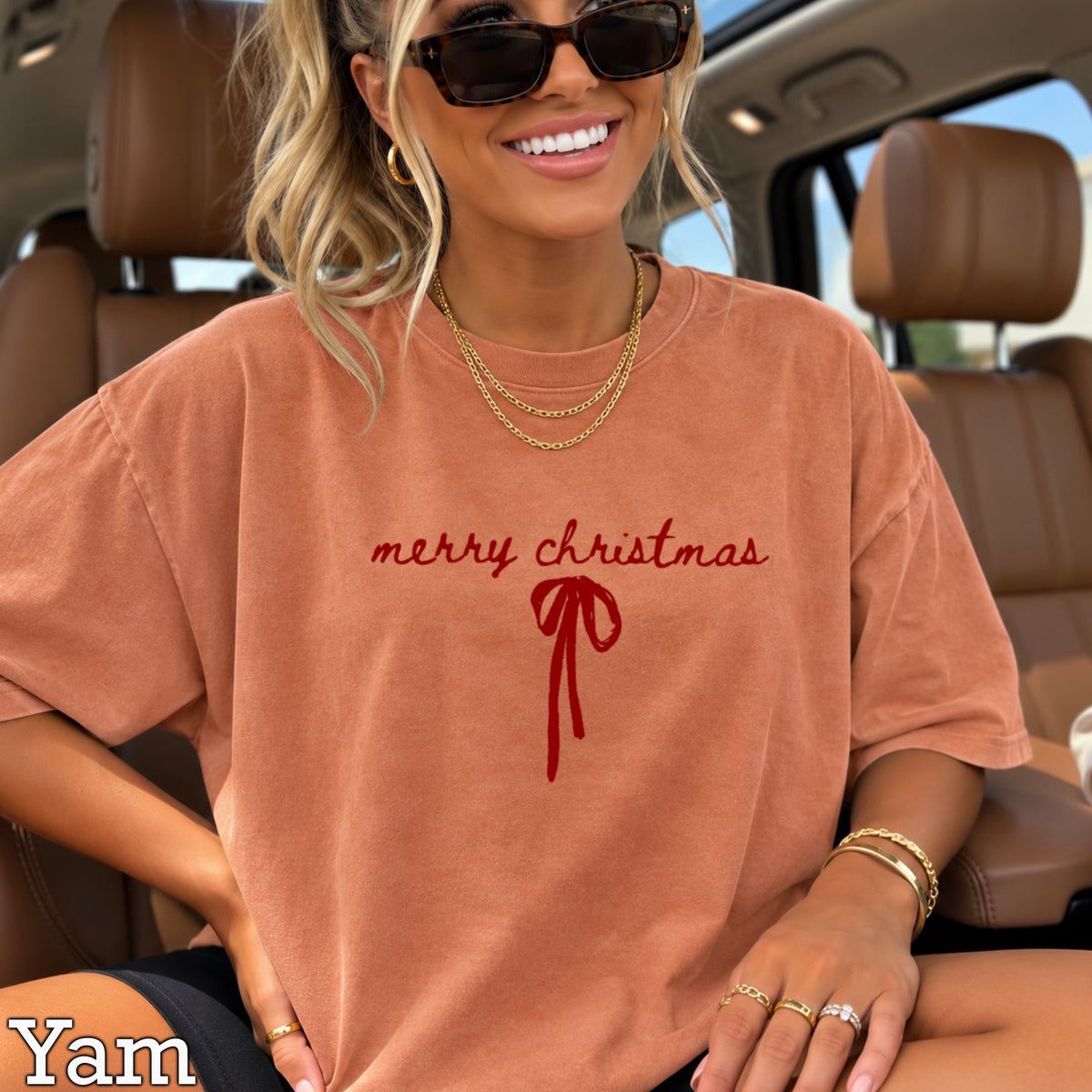 Merry Christmas Comfort Color Graphic Tee