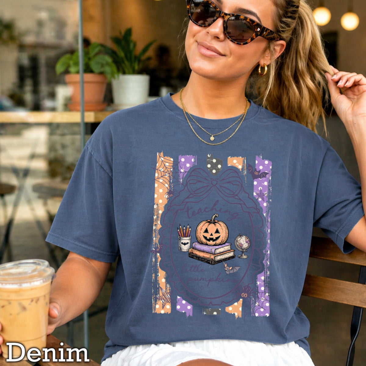 Teaching Little Pumpkins Comfort Color Graphic Tee