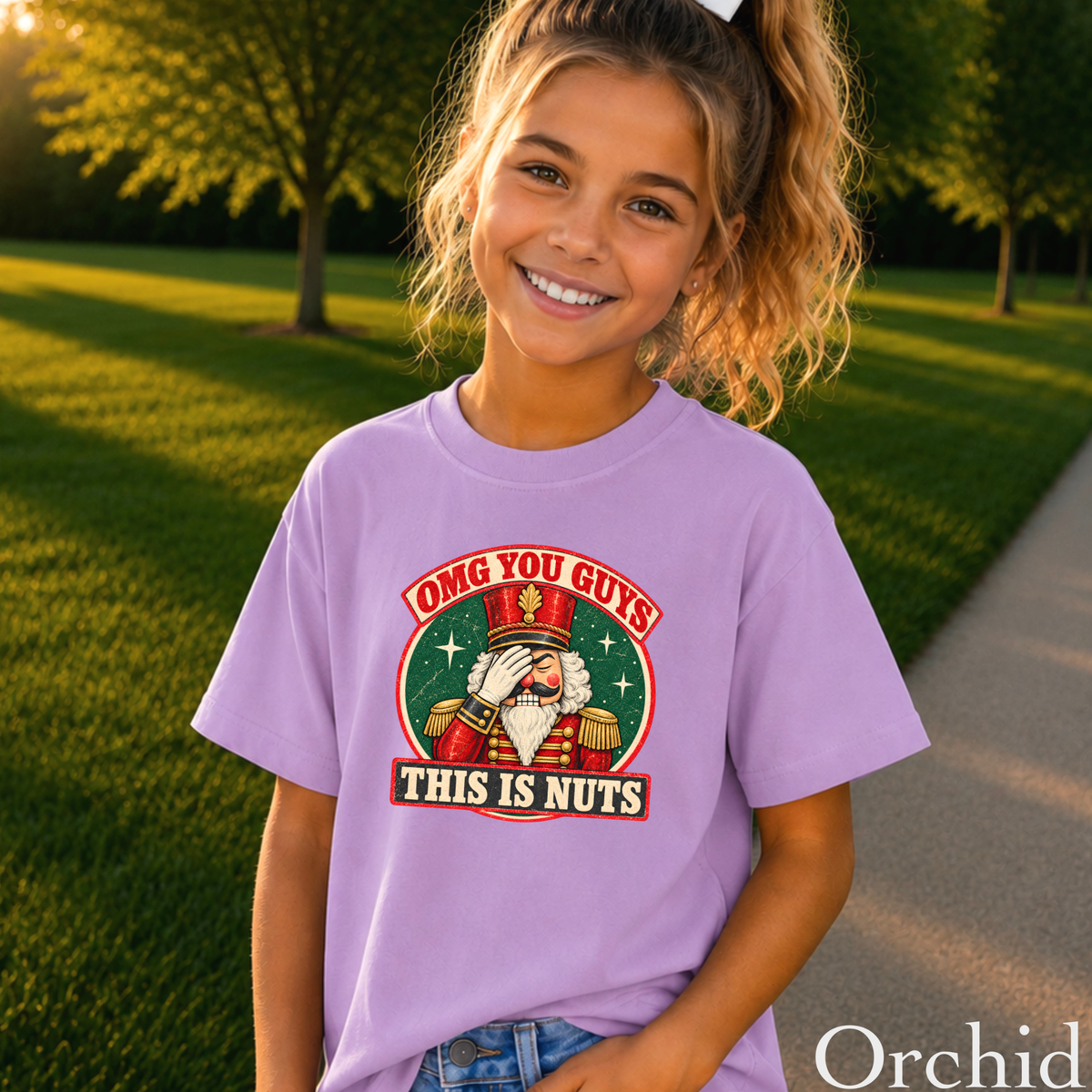 OMG You Guys This Is Nuts Christmas Youth Comfort Color T-Shirt