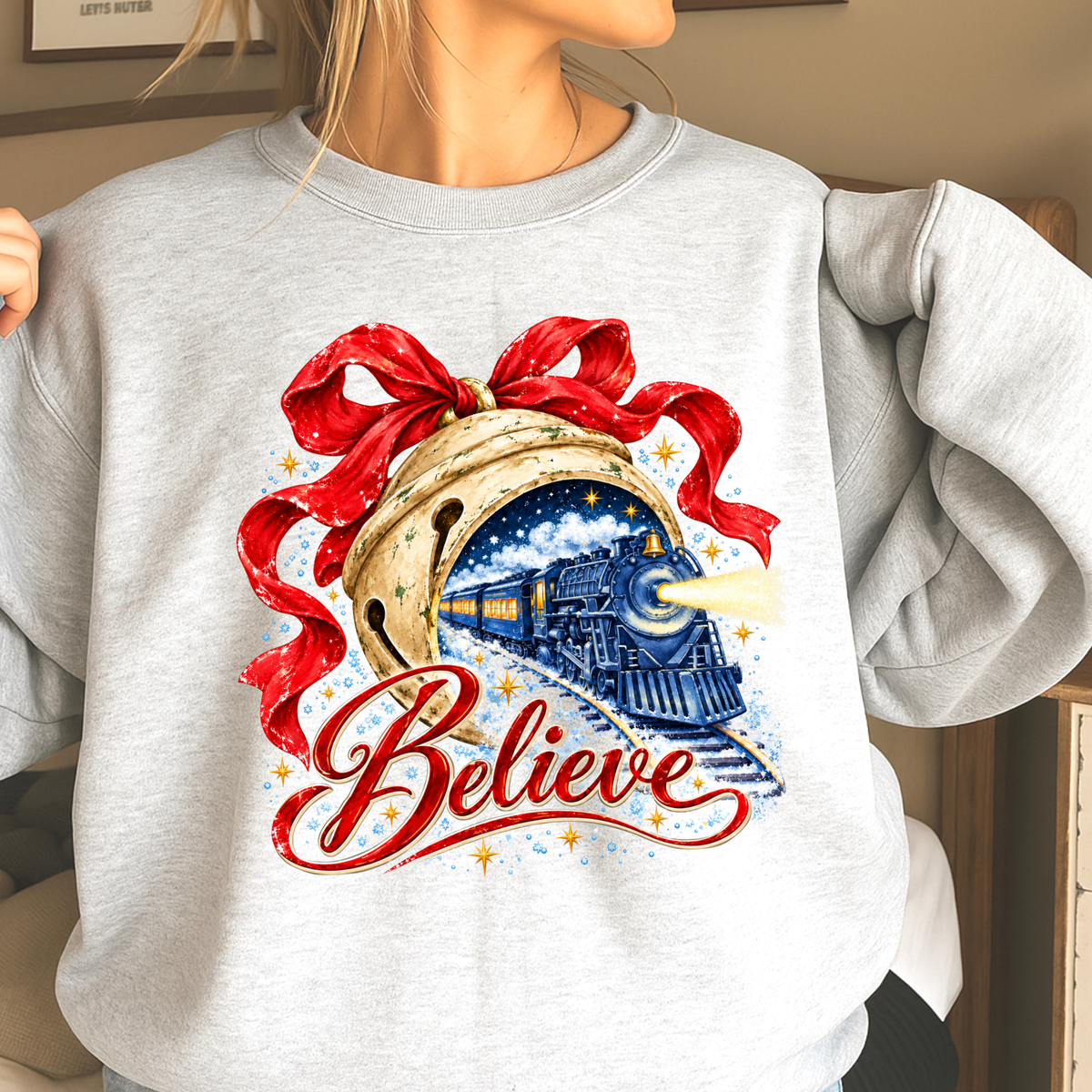 Believe Christmas Crewneck Sweatshirt