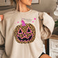 Leopard Pumpkin Halloween Crewneck Sweatshirt