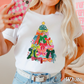Bow Christmas Tree Comfort Color Graphic Tee