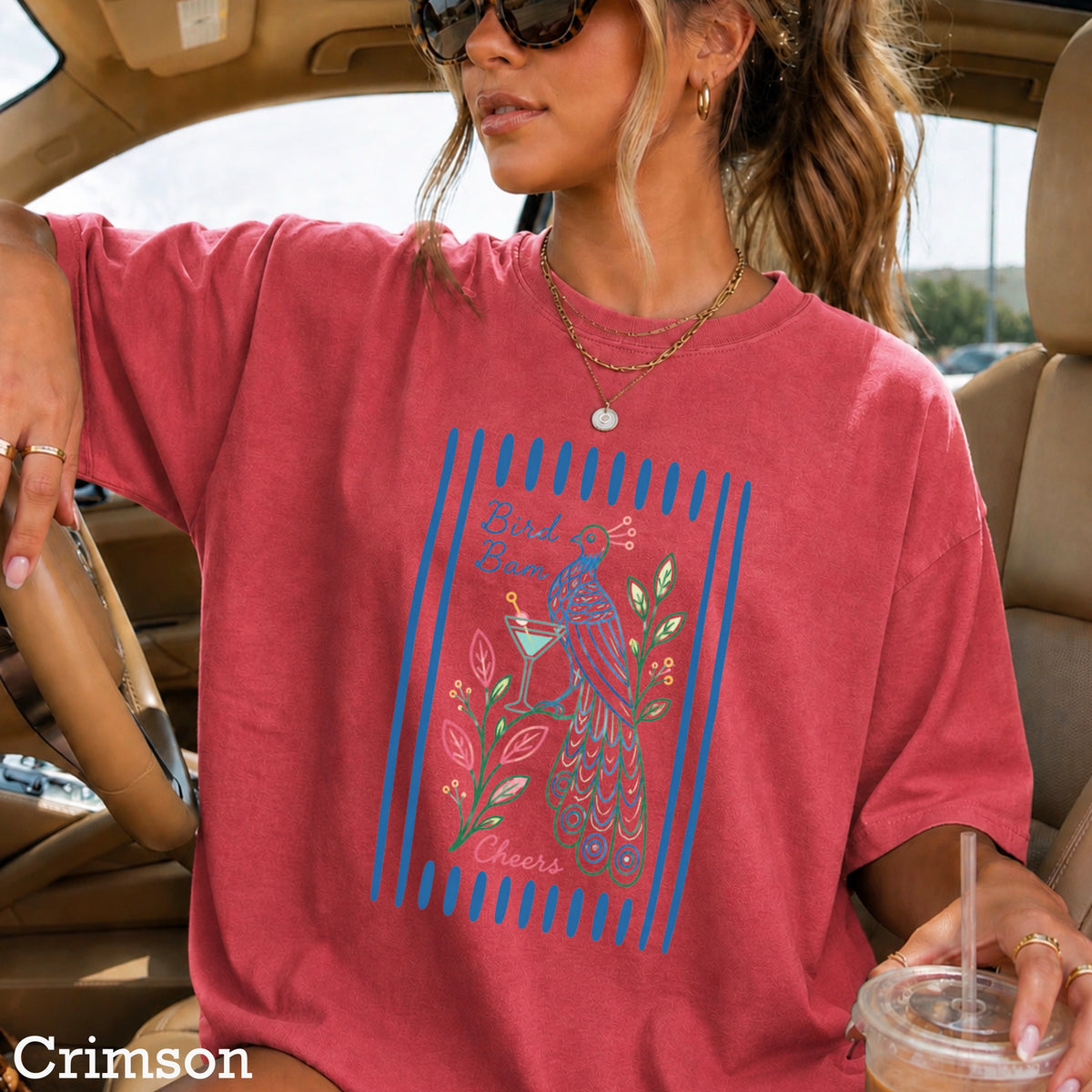 Mahjong Bam Bird Comfort Color Graphic Tee