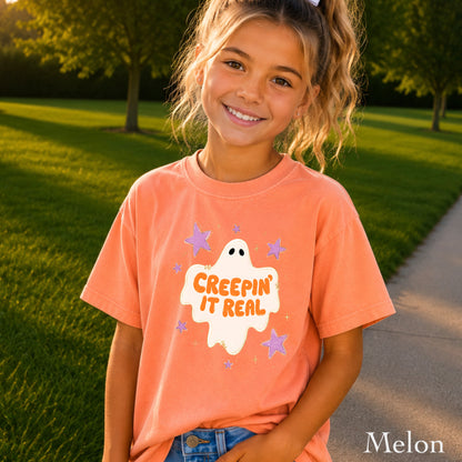 Creepin It Real Halloween Youth Comfort Color T-Shirt