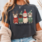 Meowy Christmas Comfort Color Graphic Tee