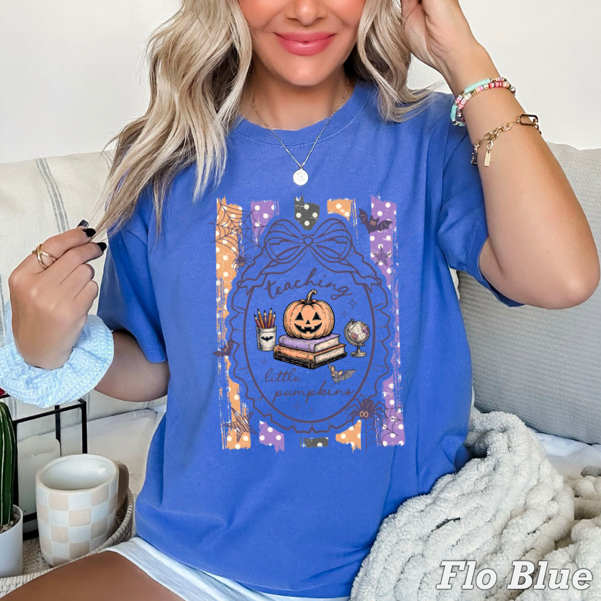 Teaching Little Pumpkins Comfort Color Graphic Tee