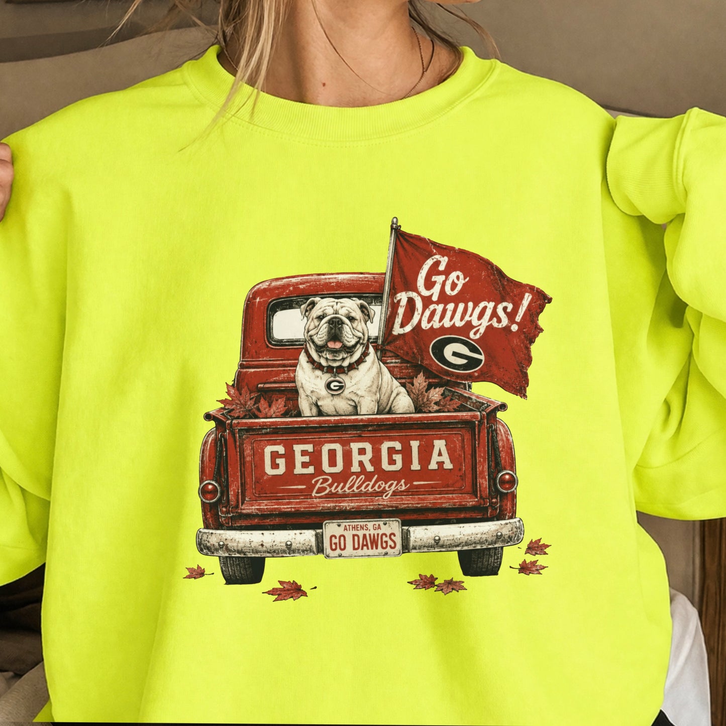 Red & Black Pickup Truck Crewneck Sweatshirt