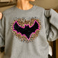 Leopard Bat Halloween Crewneck Sweatshirt