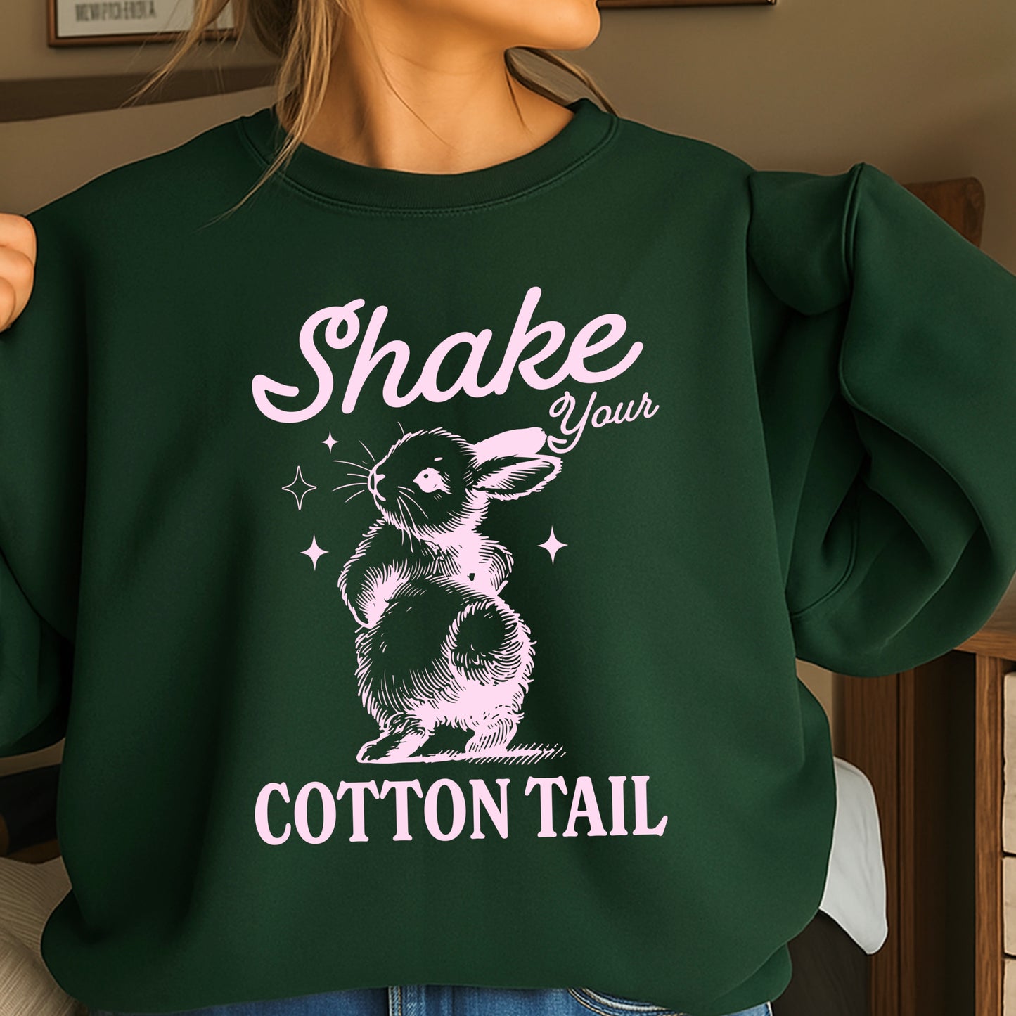 Shake Your Cotton Tail Easter Crewneck Sweatshirt