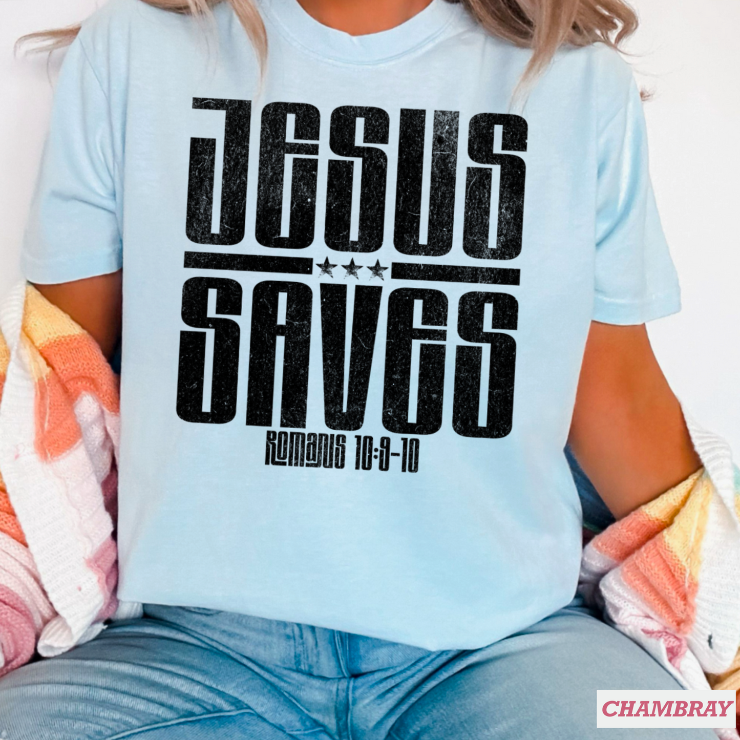 Jesus Saves Comfort Color Graphic Tee