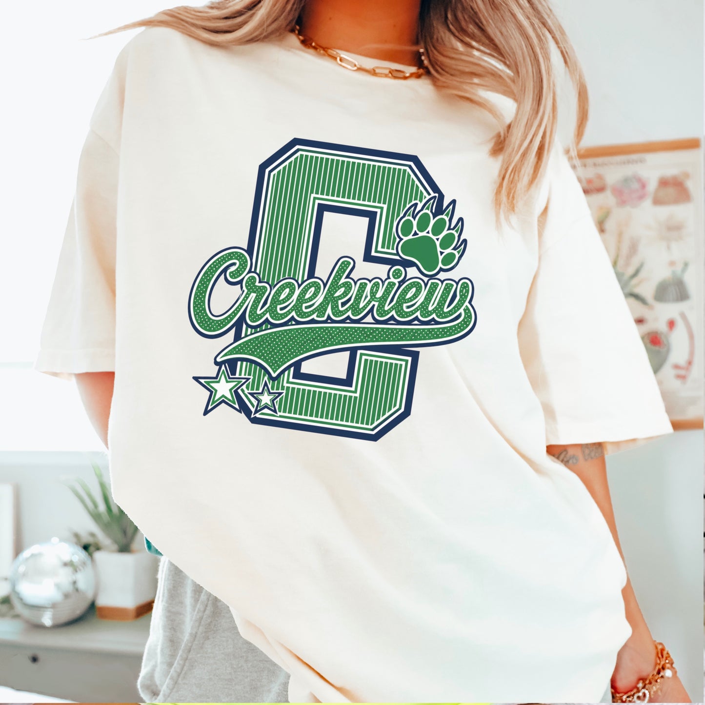 Creekview Grizzlies Comfort Color Graphic Tee