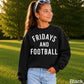 Fridays And Football Youth Crewneck Sweatshirt