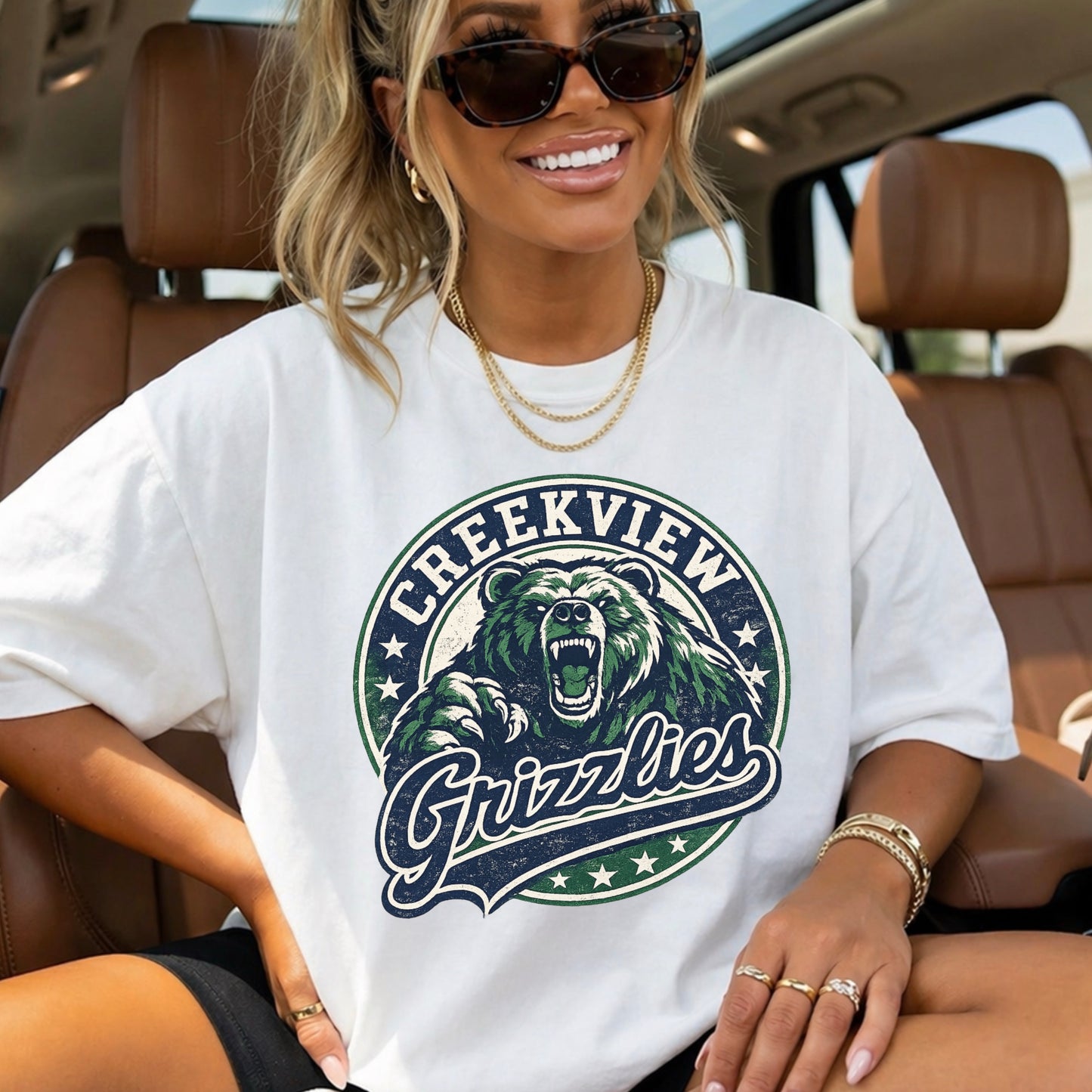 Creekview Grizzlies Comfort Color Graphic Tee
