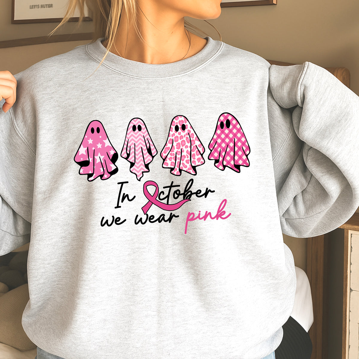 In October We Wear Pink DTF Transfer