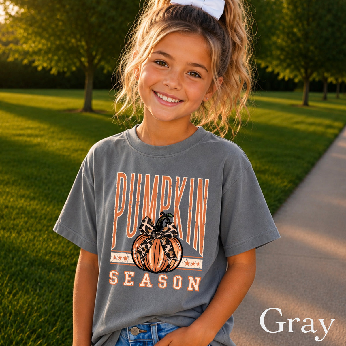 Pumpkin Season Youth Comfort Color T-Shirt