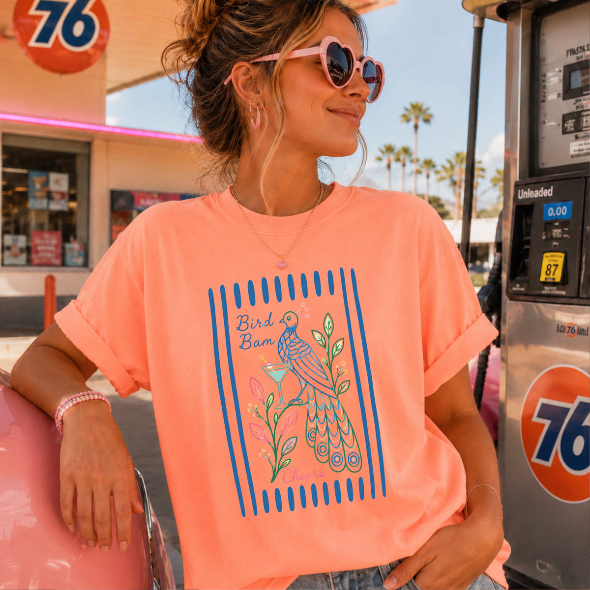 Mahjong Bam Bird Comfort Color Graphic Tee