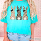 Easter Rabbit Trio Easter Comfort Color Graphic Tee