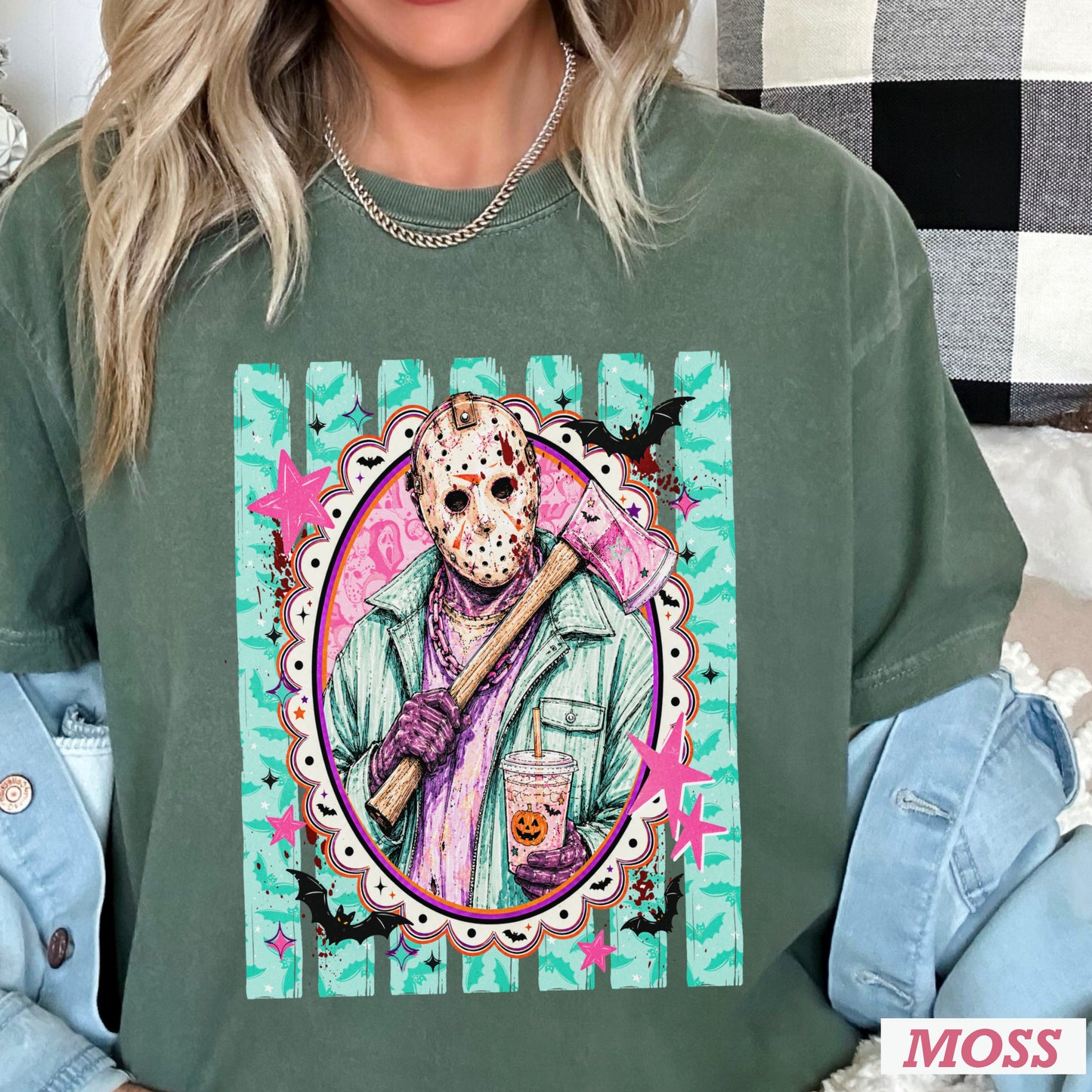 Horror Film Character Halloween Comfort Color Graphic Tee