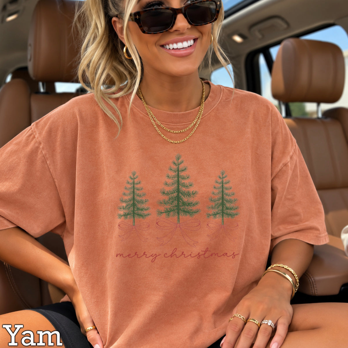 Merry Christmas Comfort Color Graphic Tee