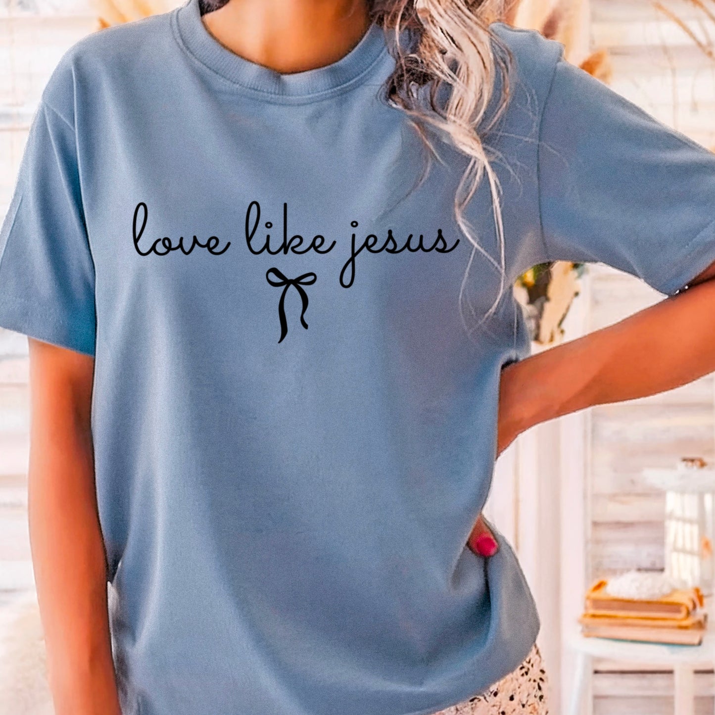 Love Like Jesus Christian Comfort Color Graphic Tee