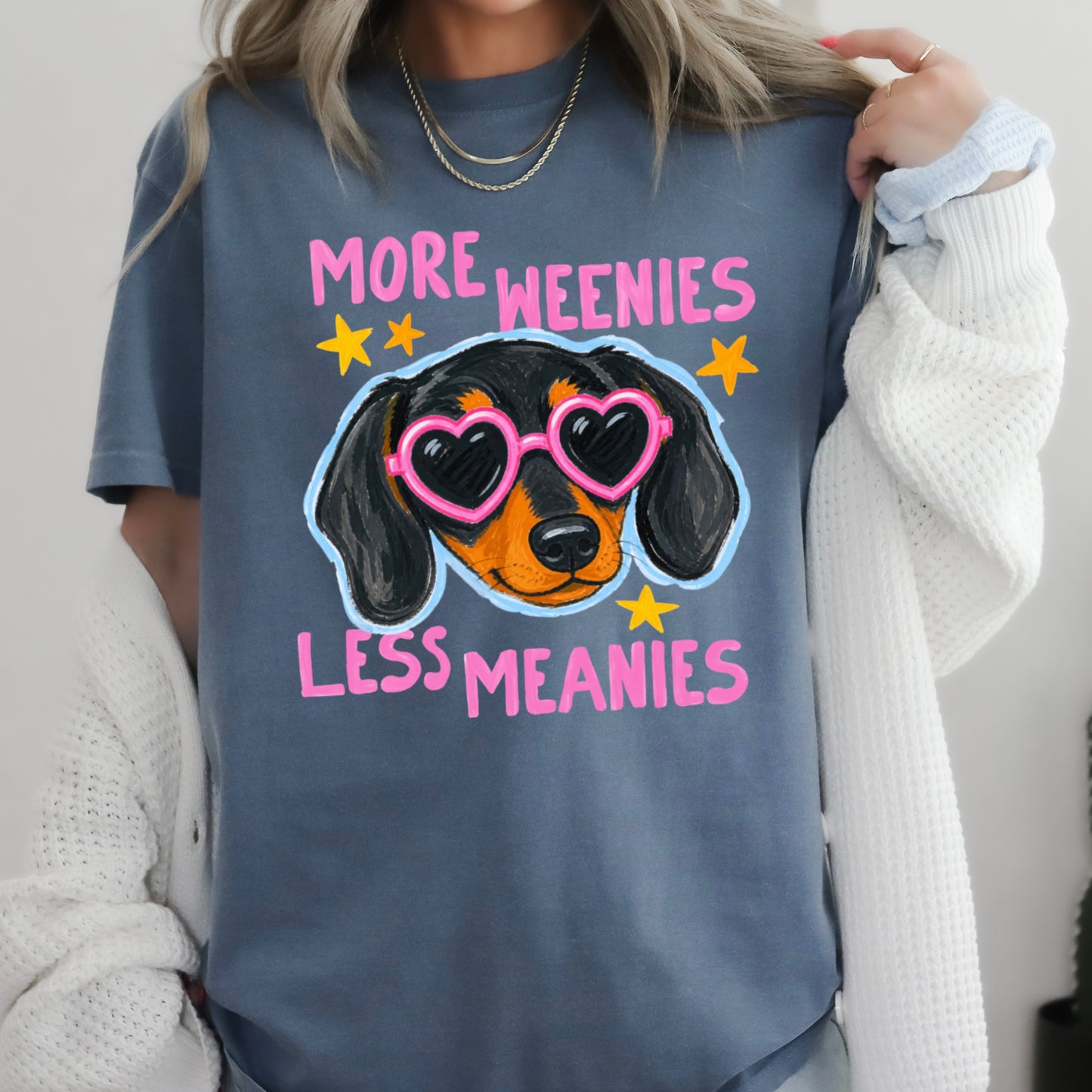 More Weenies Less Meanies Comfort Color Graphic Tee