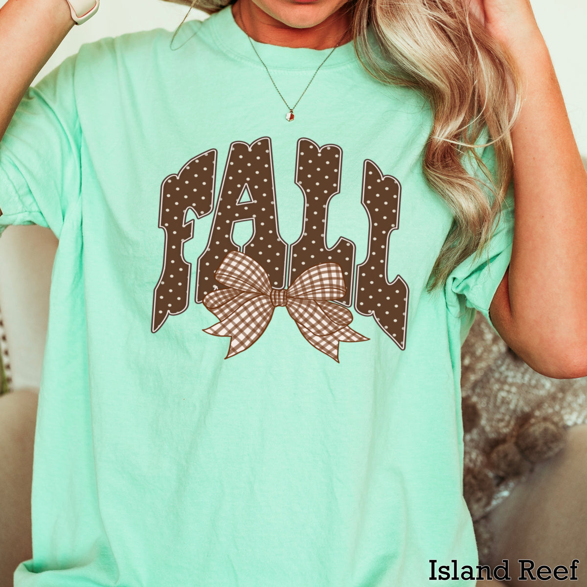 Fall Gingham Comfort Color Graphic Tee